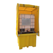 Cubeta Colectora de Polietileno Amarillo con Toldo para 1 Depósito de 1000 litros  